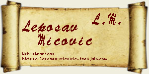Leposav Mićović vizit kartica